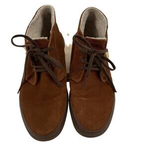 Vintage Vans Chukka Suede Ankle Sneaker Boot Shoe 10.5 Fleece Lined Brown